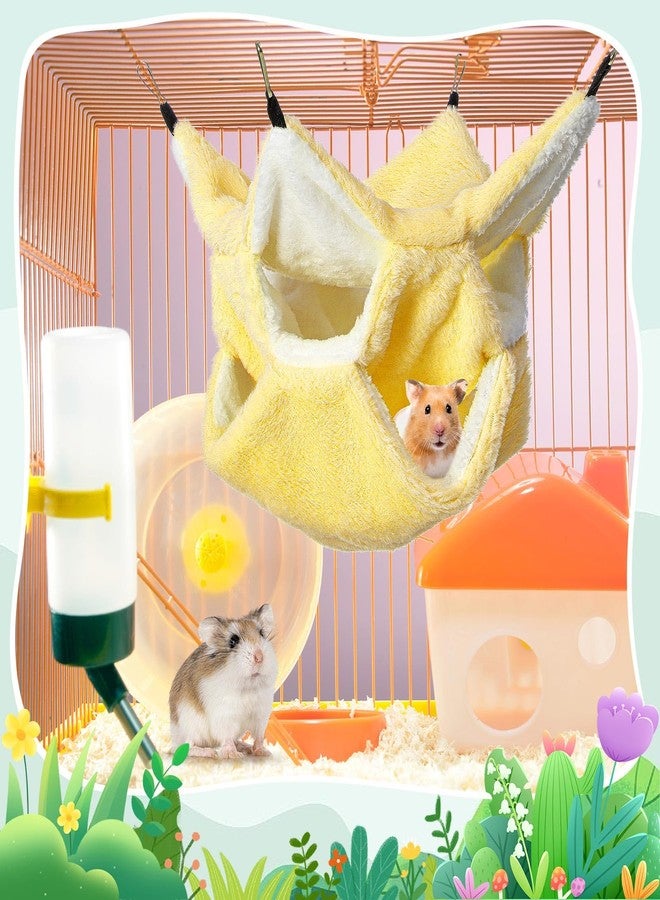 جيريفي مجموعة أرجوحة جيريفي المكونة من 6 قطع بثلاث طبقات للفئران، أرجوحة للحيوانات الصغيرة، أرجوحة معلقة للخنازير الغينية والنموس، ملحقات قفص الحيوانات الأليفة للهامستر والشنشيلة للنوم واللعب (6 ألوان) - Image 5